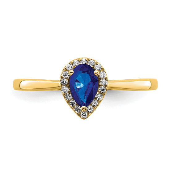 Pear Gemstone and Diamond Halo Rings