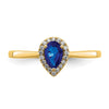 Pear Gemstone and Diamond Halo Rings