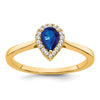Pear Gemstone and Diamond Halo Rings
