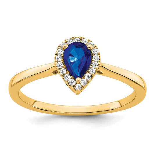 Pear Gemstone and Diamond Halo Rings