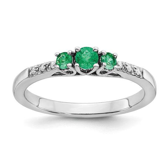 Gemstone and Diamond 3-Stone Rings