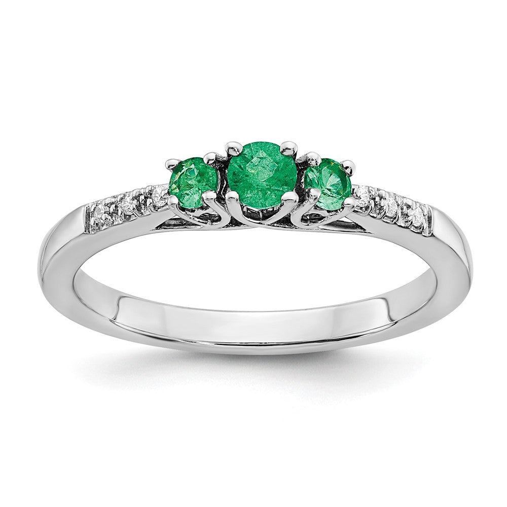 Gemstone and Diamond 3-Stone Rings
