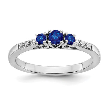 Gemstone and Diamond 3-Stone Rings