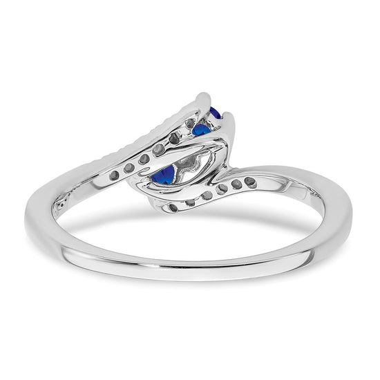 Gemstone and Diamond 2-Stone Bypass Rings