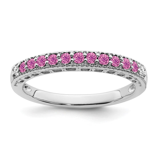 White Gold Gemstone and Diamond Bands