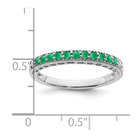 White Gold Gemstone and Diamond Bands