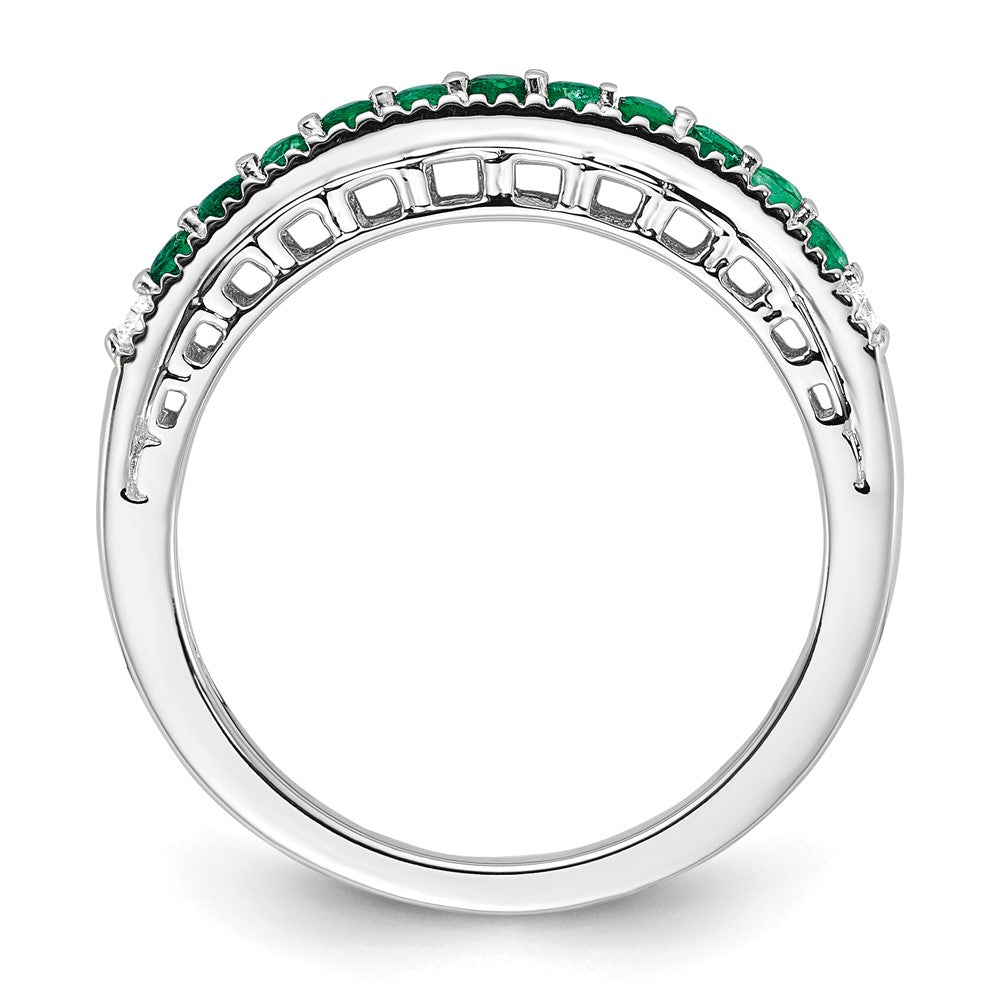 White Gold Gemstone and Diamond Bands