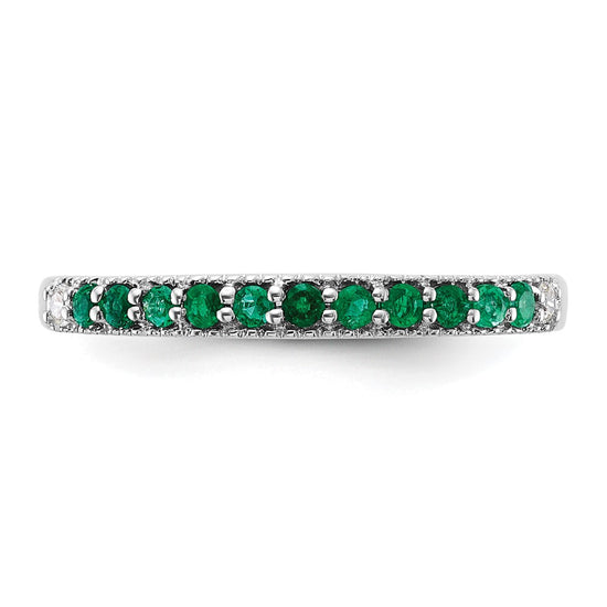 White Gold Gemstone and Diamond Bands