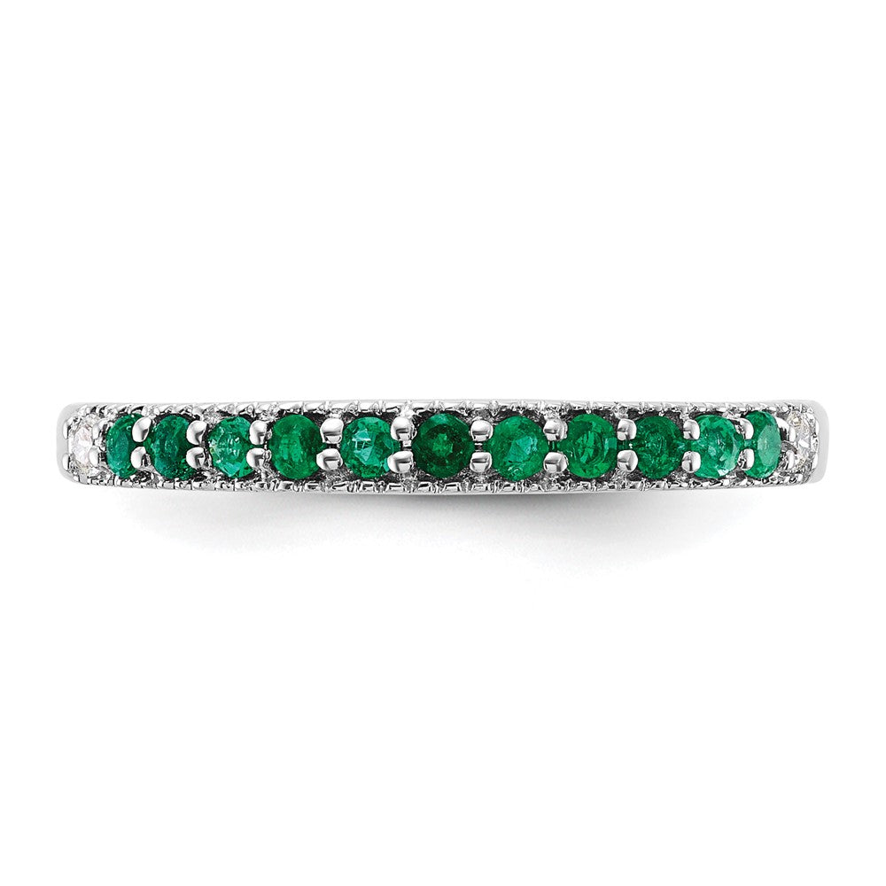 White Gold Gemstone and Diamond Bands