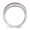 White Gold Gemstone and Diamond Bands
