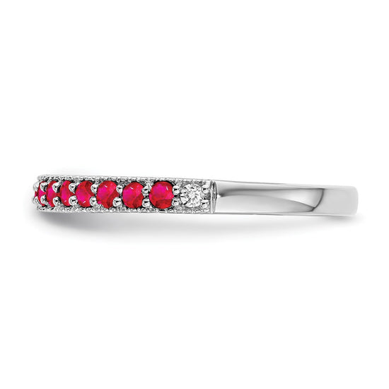 White Gold Gemstone and Diamond Bands
