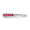 White Gold Gemstone and Diamond Bands
