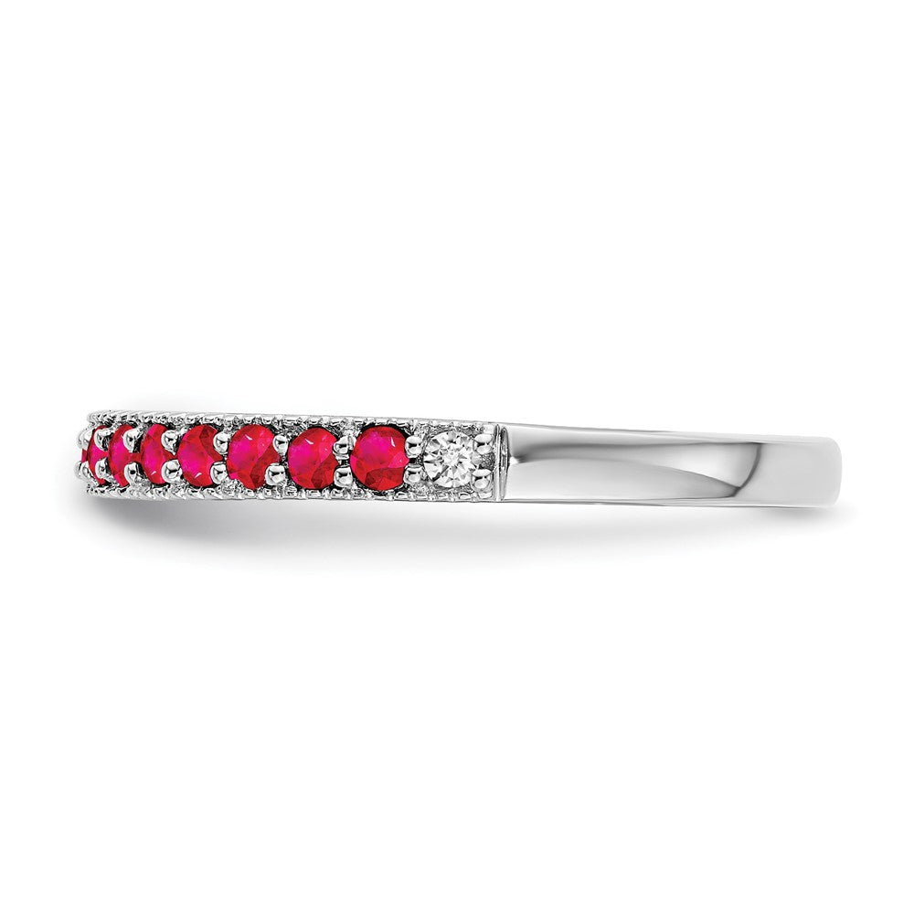 White Gold Gemstone and Diamond Bands