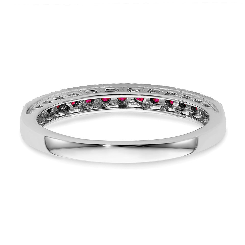 White Gold Gemstone and Diamond Bands