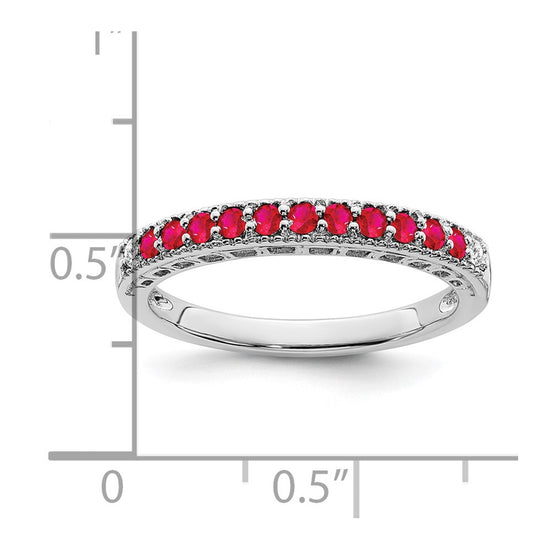 White Gold Gemstone and Diamond Bands