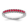 White Gold Gemstone and Diamond Bands