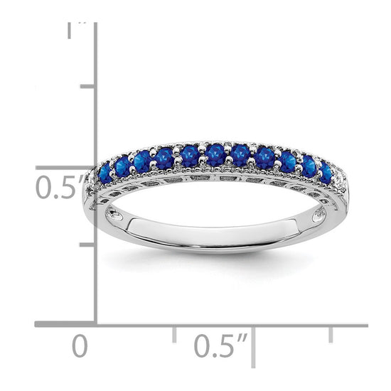 White Gold Gemstone and Diamond Bands