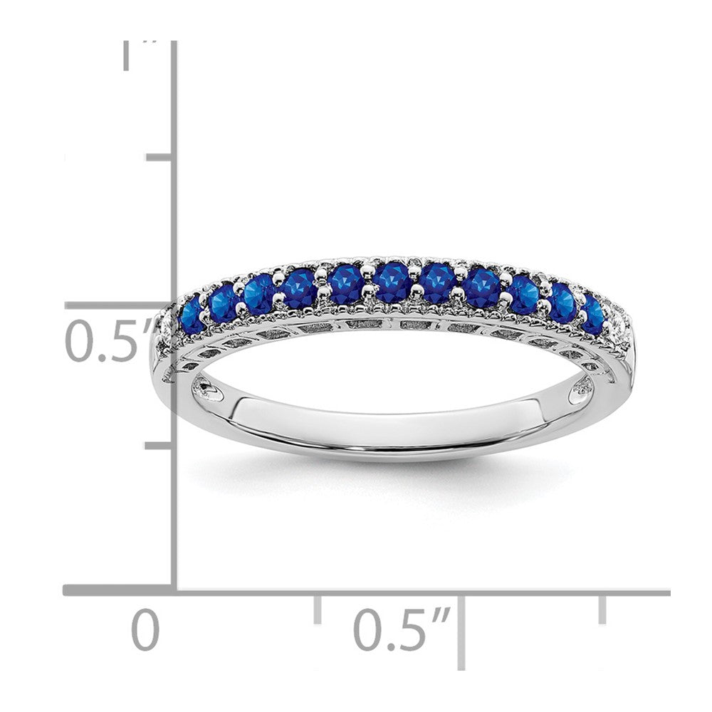 White Gold Gemstone and Diamond Bands