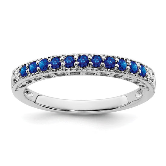 White Gold Gemstone and Diamond Bands
