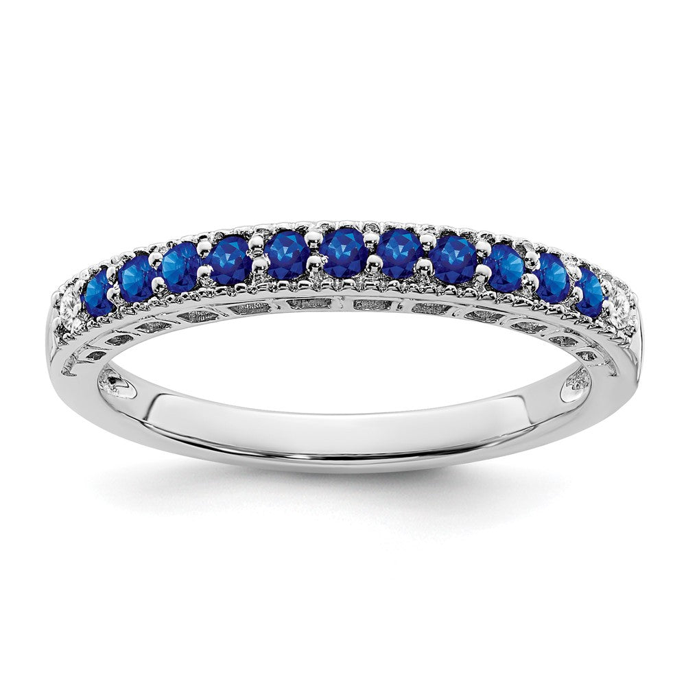 White Gold Gemstone and Diamond Bands