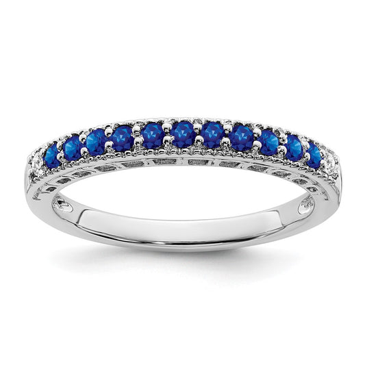White Gold Gemstone and Diamond Bands