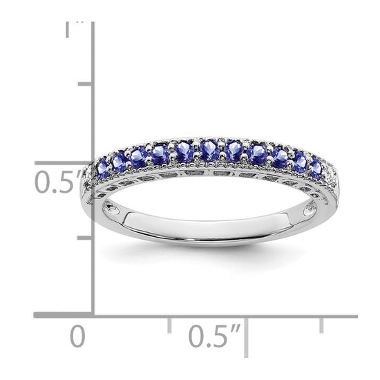 White Gold Gemstone and Diamond Bands