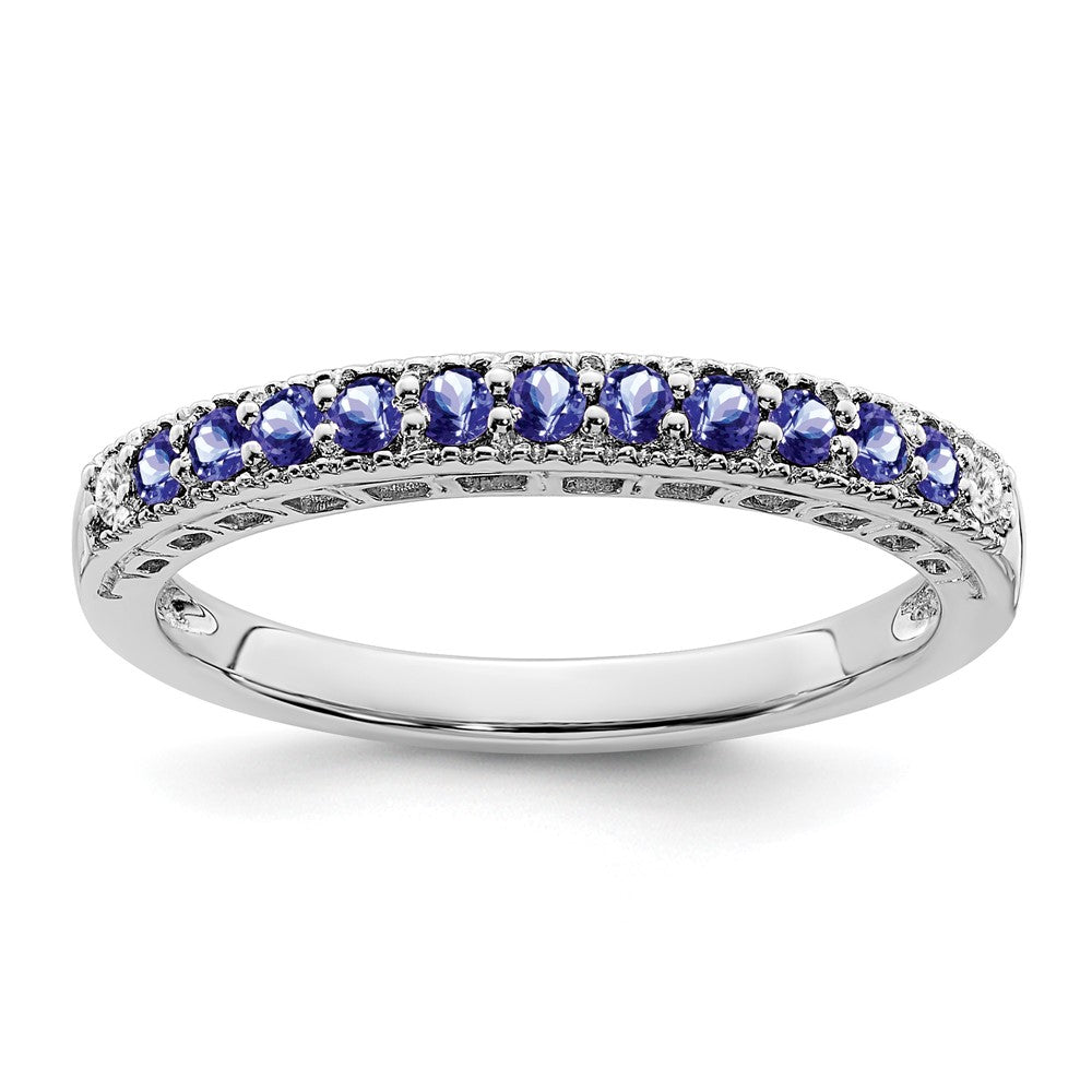 White Gold Gemstone and Diamond Bands