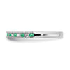 14k White Gold Gemstone & Diamond Bands