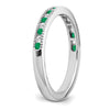 14k White Gold Gemstone & Diamond Bands
