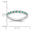 14k White Gold Gemstone & Diamond Bands