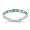 14k White Gold Gemstone & Diamond Bands