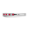 14k White Gold Gemstone & Diamond Bands