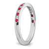 14k White Gold Gemstone & Diamond Bands