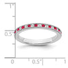 14k White Gold Gemstone & Diamond Bands