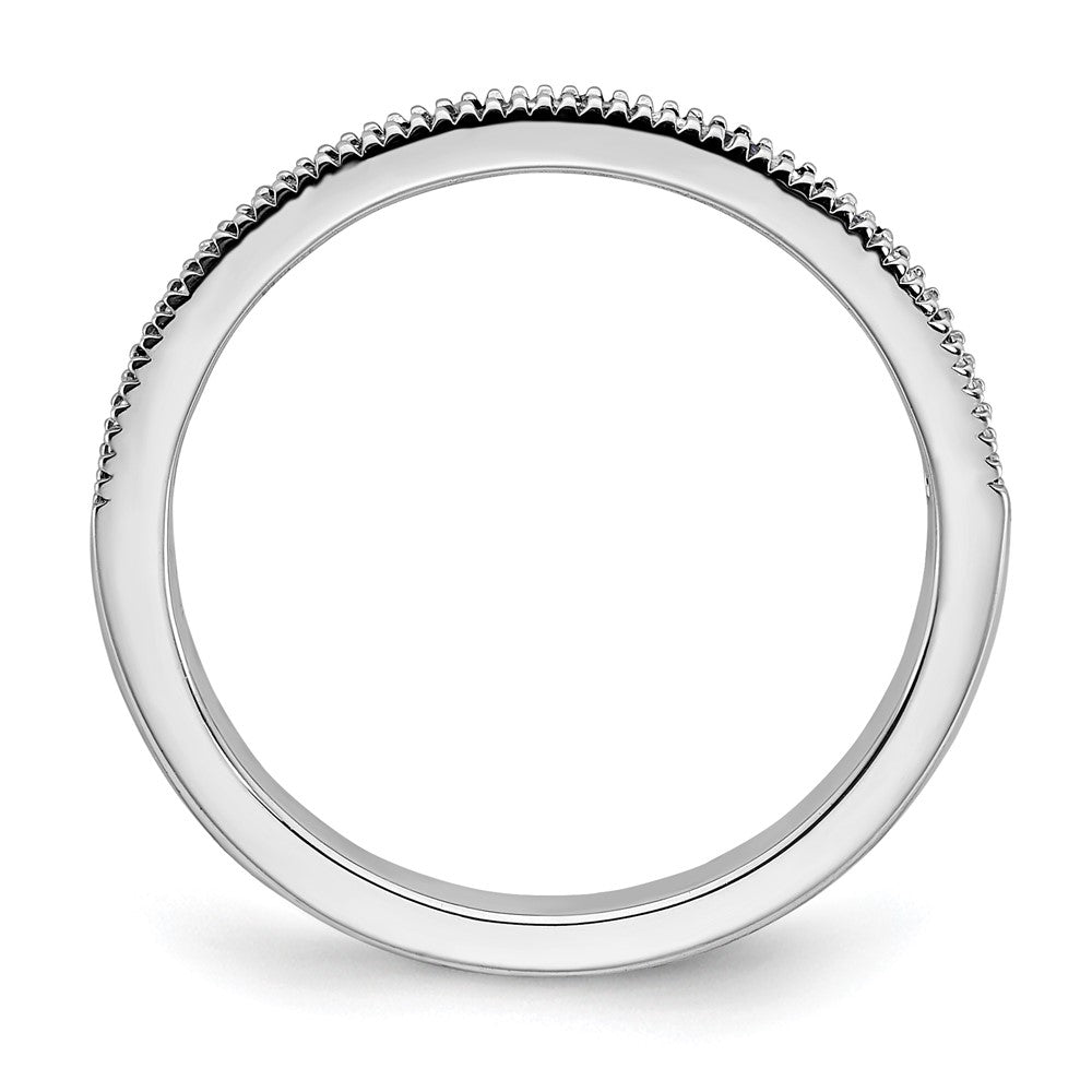 14k White Gold Gemstone & Diamond Bands