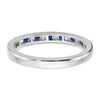 10K White Gold Sapphire and Diamond Band