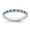 14k White Gold Gemstone & Diamond Bands