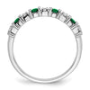 14k White Gold Gemstone and Diamond Band