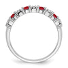 14k White Gold Gemstone and Diamond Band
