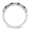 14k White Gold Gemstone and Diamond Band