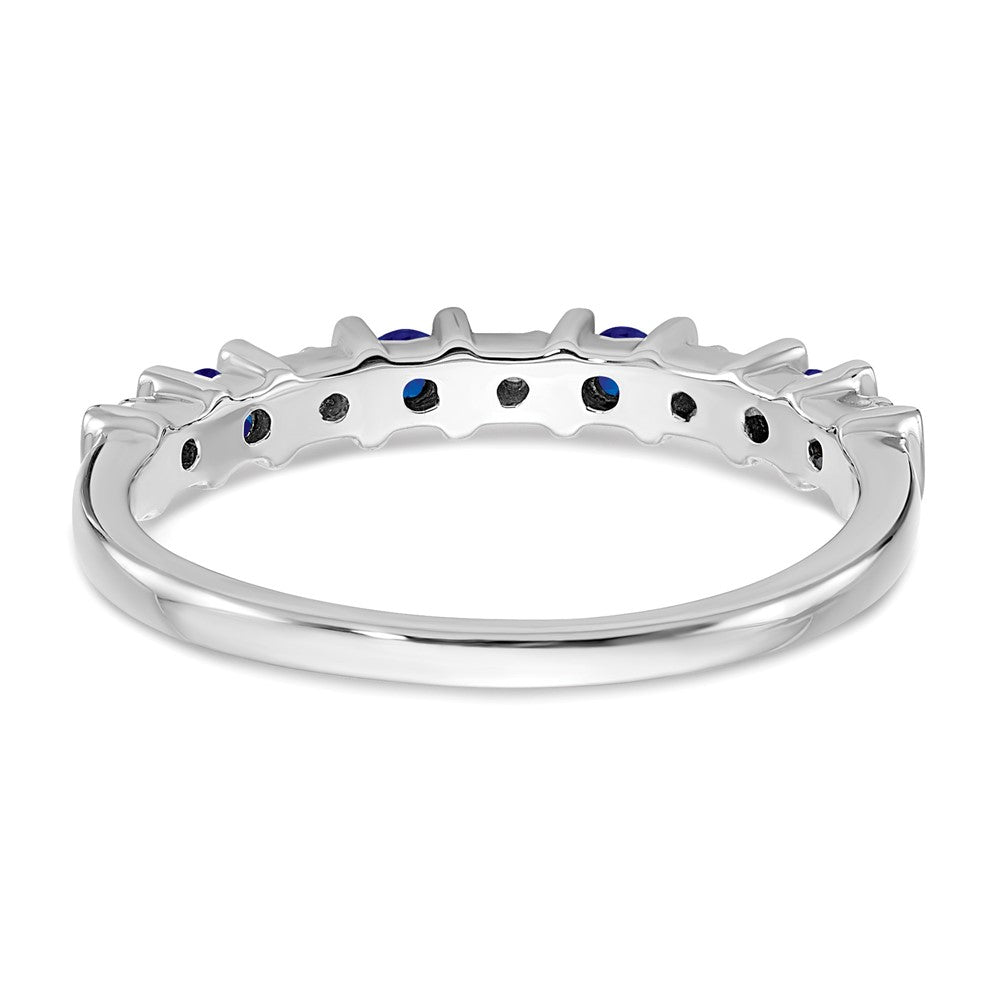 14k White Gold Gemstone and Diamond Band