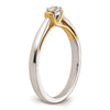 First Promise 14k Two-tone 1/10 carat Round Diamond Complete Promise/Engagement Ring