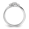14k White Gold 1/3 carat Lab Grown Diamond VS/SI+ G+ Complete Petite Engagement Ring
