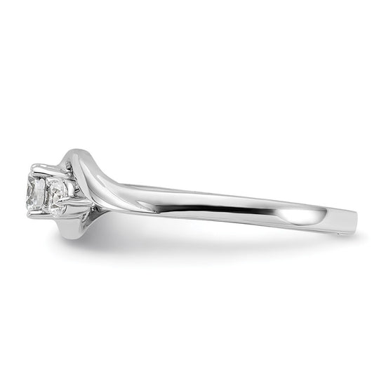 14k White Gold 1/3 carat Lab Grown Diamond VS/SI+ G+ Complete Petite Engagement Ring