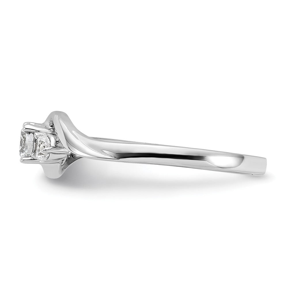 14k White Gold 1/3 carat Lab Grown Diamond VS/SI+ G+ Complete Petite Engagement Ring
