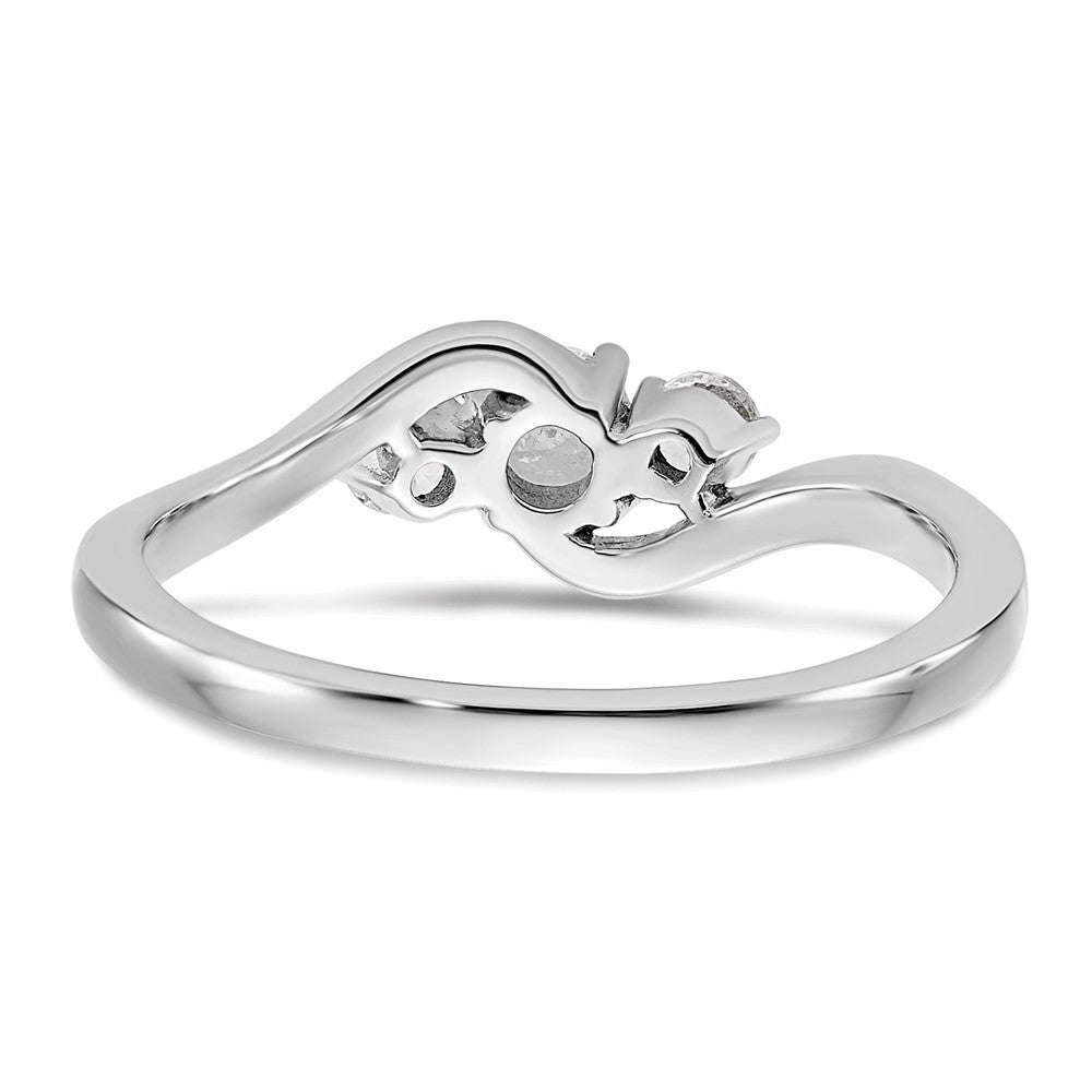 14k White Gold 1/3 carat Lab Grown Diamond VS/SI+ G+ Complete Petite Engagement Ring