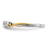 14k Two-tone 1/3 carat Lab Grown Diamond VS/SI+ G+ Complete Petite Engagement Ring