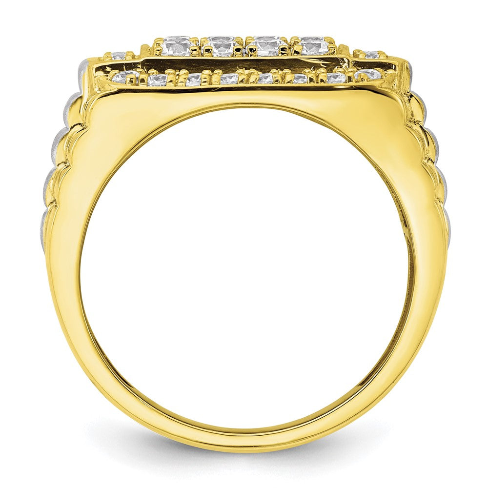 10k 1 3/8 carat Lab Grown Diamond VS/SI+ G+ Men's Ring