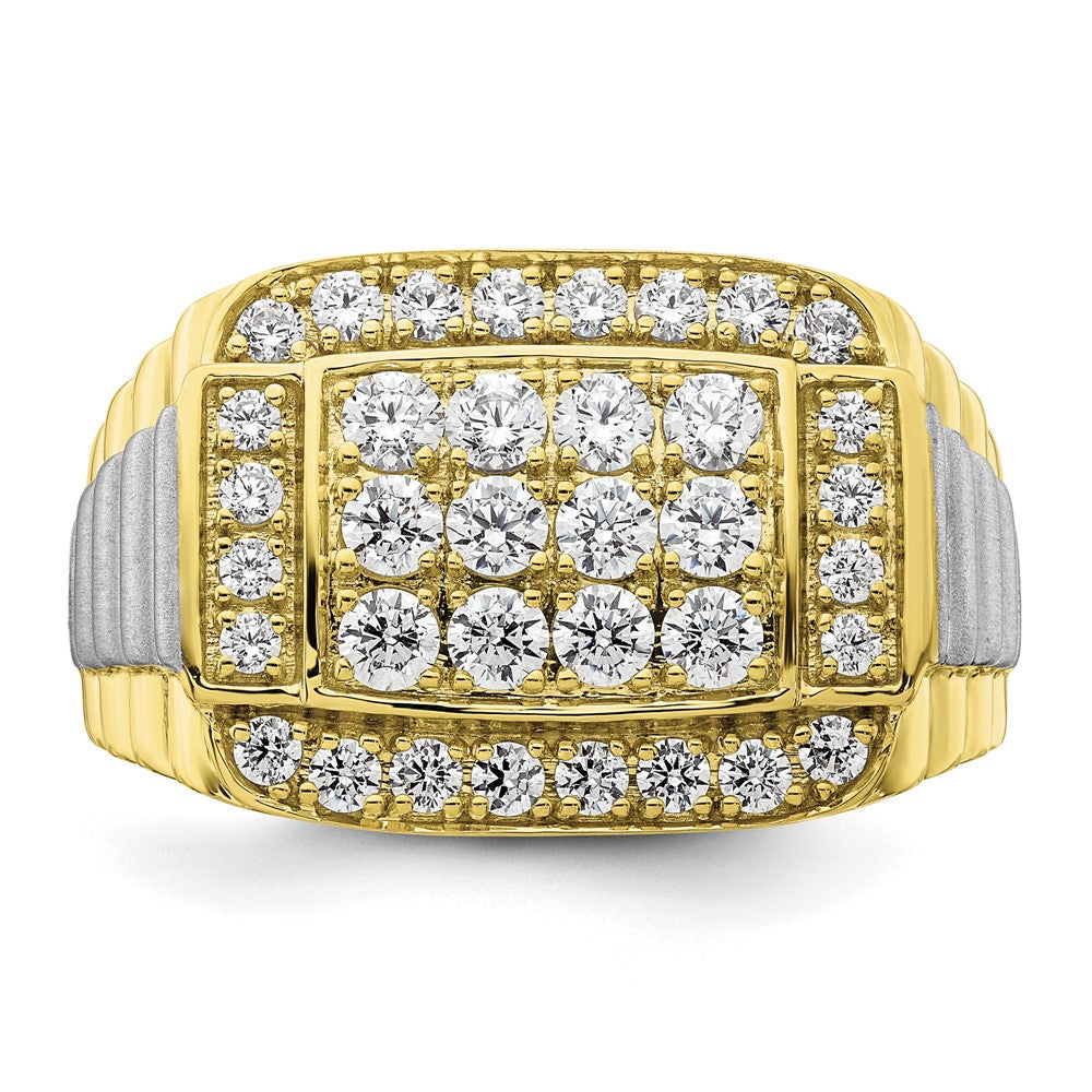 10k 1 3/8 carat Lab Grown Diamond VS/SI+ G+ Men's Ring