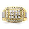 10k Two-Tone 1 3/8 carat Lab Grown Diamond VS/SI+ G+ Men's Ring